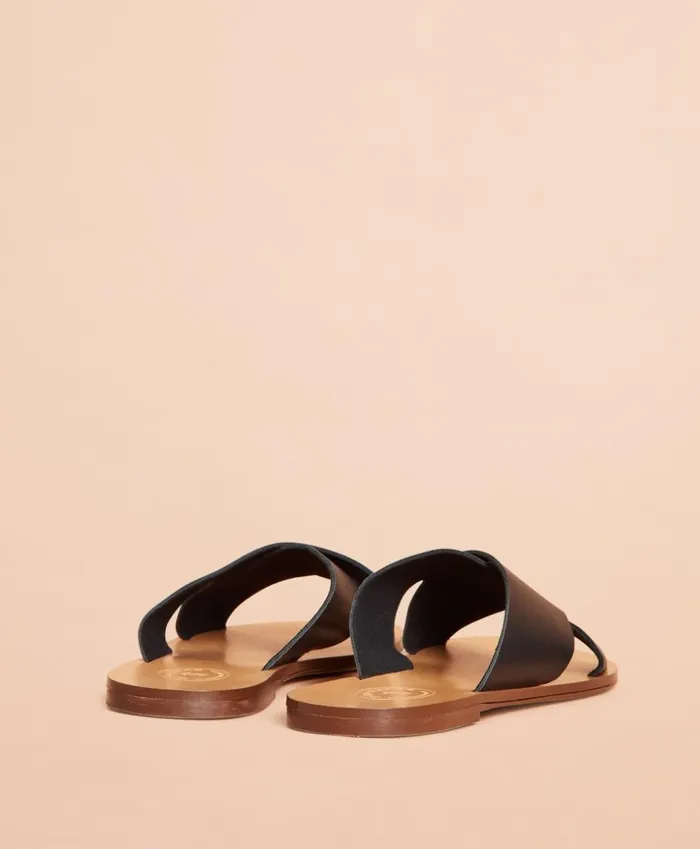 Brooks Brothers Shoes and Belts Leather Slide Sandals Black 8211 Women Brooks Brothers Shoes and Belts Leather Slide Sandals Black 8211 Women