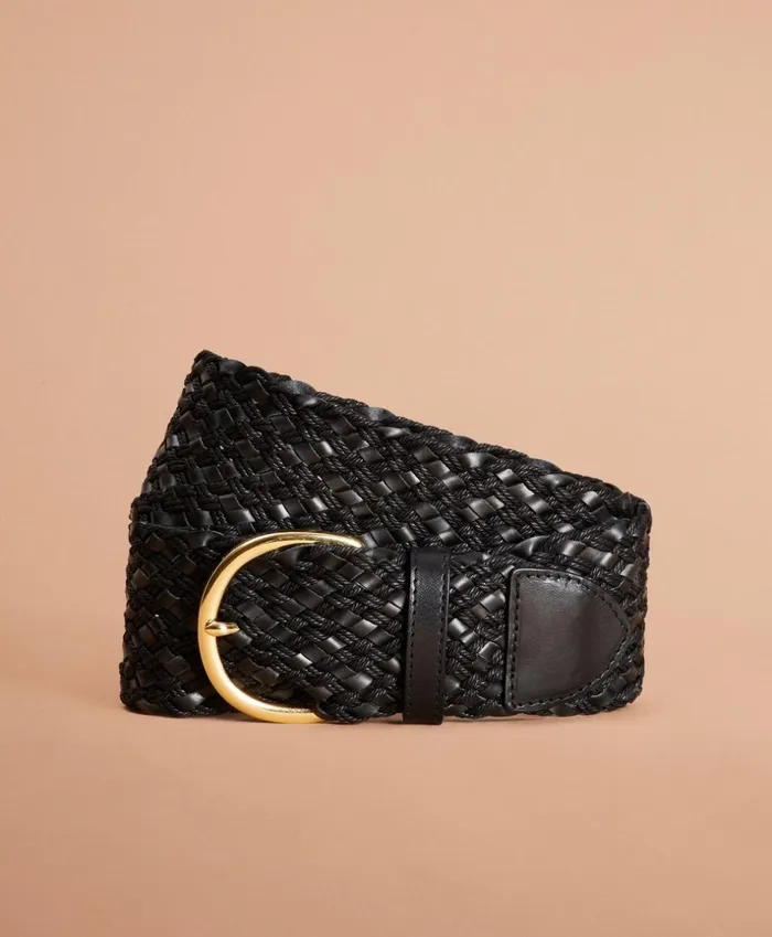 Brooks Brothers Shoes and Belts Wide Woven Belt Black 8211 Women