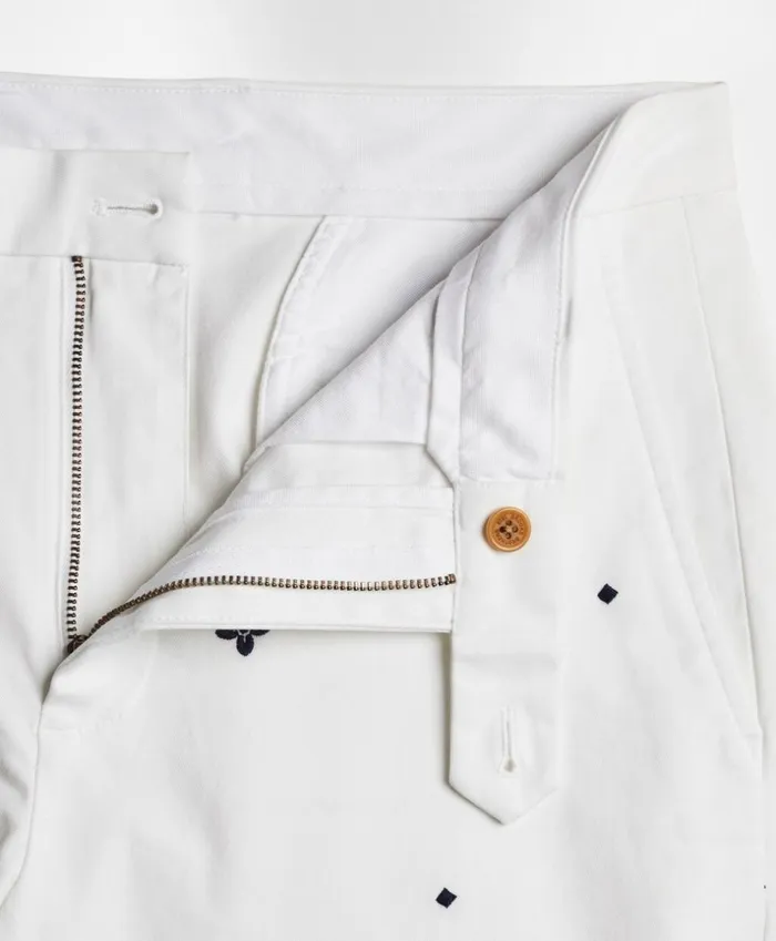 Brooks Brothers Shorts and Swimwear Foulard Embroidered Shorts White 8211 Men Brooks Brothers Shorts and Swimwear Foulard Embroidered Shorts White 8211 Men