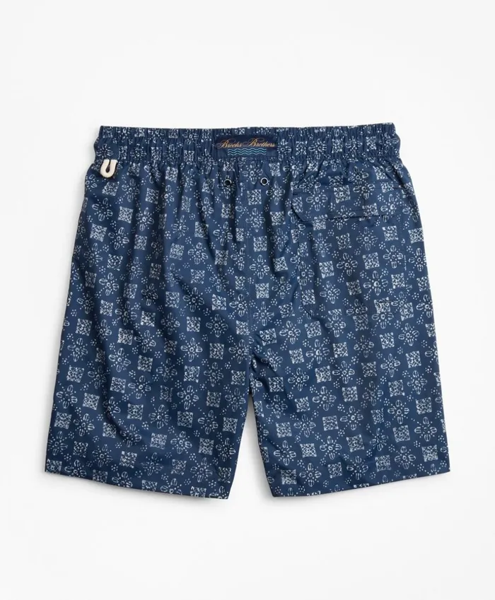 Brooks Brothers Shorts and Swimwear Montauk 6034 Indigo Foulard Print Swim Trunks Indigo 8211 Men Brooks Brothers Shorts and Swimwear Montauk 6034 Indigo Foulard Print Swim Trunks Indigo 8211 Men