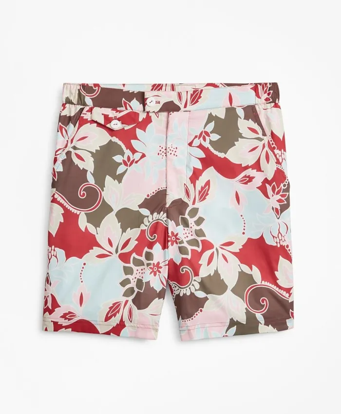 Brooks Brothers Shorts and Swimwear Newport 7034 Floral Swim Trunks Multi 8211 Men Brooks Brothers Shorts and Swimwear Newport 7034 Floral Swim Trunks Multi 8211 Men