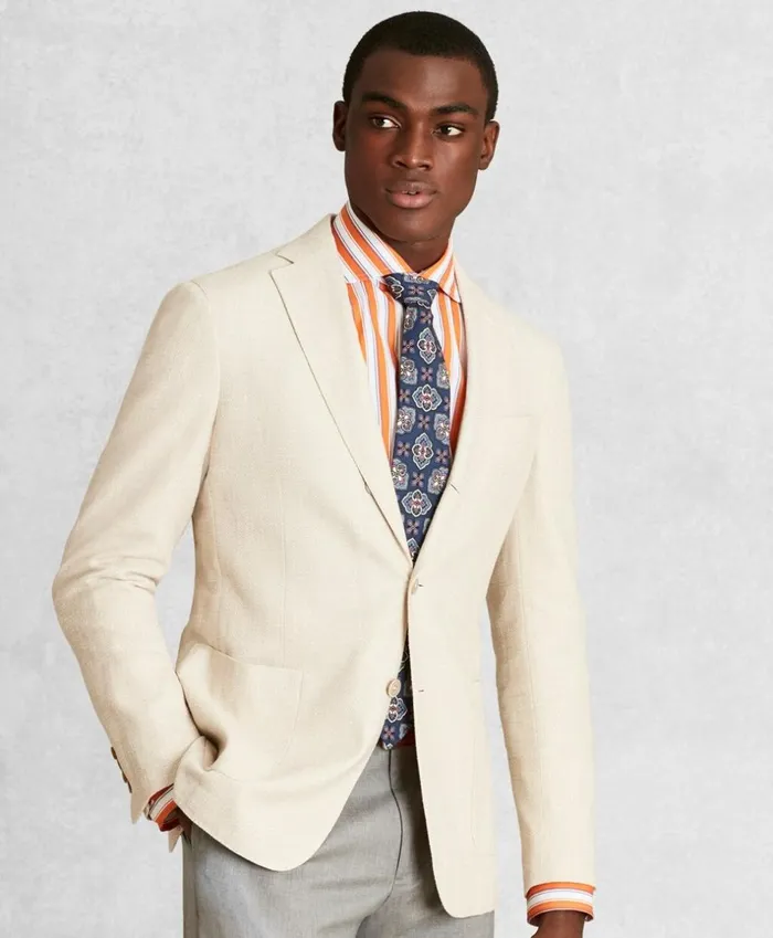 Brooks Brothers Sport Coats and Vests Golden Fleece CottonBlend Sport Coat Oatmeal 8211 Men Brooks Brothers Sport Coats and Vests Golden Fleece CottonBlend Sport Coat Oatmeal 8211 Men