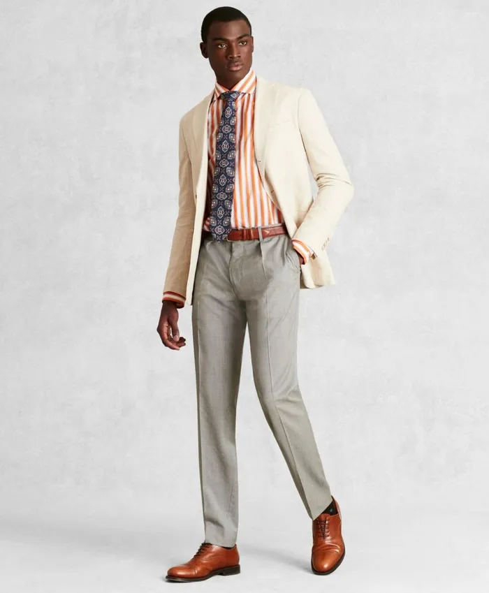 Brooks Brothers Sport Coats and Vests Golden Fleece CottonBlend Sport Coat Oatmeal 8211 Men Brooks Brothers Sport Coats and Vests Golden Fleece CottonBlend Sport Coat Oatmeal 8211 Men