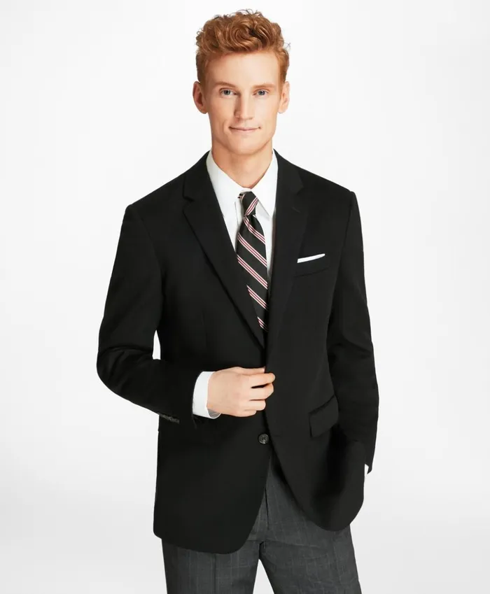 Brooks Brothers Sport Coats and Vests Milano Fit TwoButton Cashmere Sport Coat Black 8211 Men Brooks Brothers Sport Coats and Vests Milano Fit TwoButton Cashmere Sport Coat Black 8211 Men