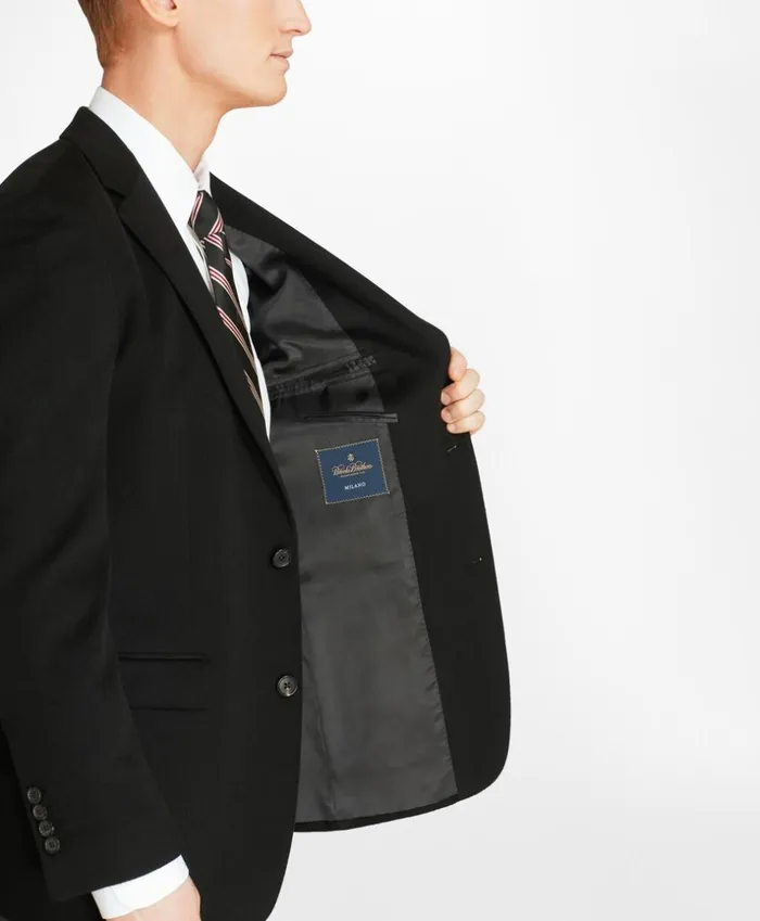 Brooks Brothers Sport Coats and Vests Milano Fit TwoButton Cashmere Sport Coat Black 8211 Men Brooks Brothers Sport Coats and Vests Milano Fit TwoButton Cashmere Sport Coat Black 8211 Men