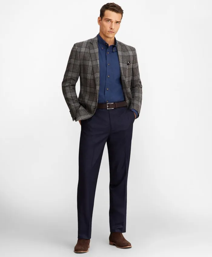 Brooks Brothers Sport Coats and Vests Regent Fit Large Check Sport Coat Light Grey 8211 Men Brooks Brothers Sport Coats and Vests Regent Fit Large Check Sport Coat Light Grey 8211 Men