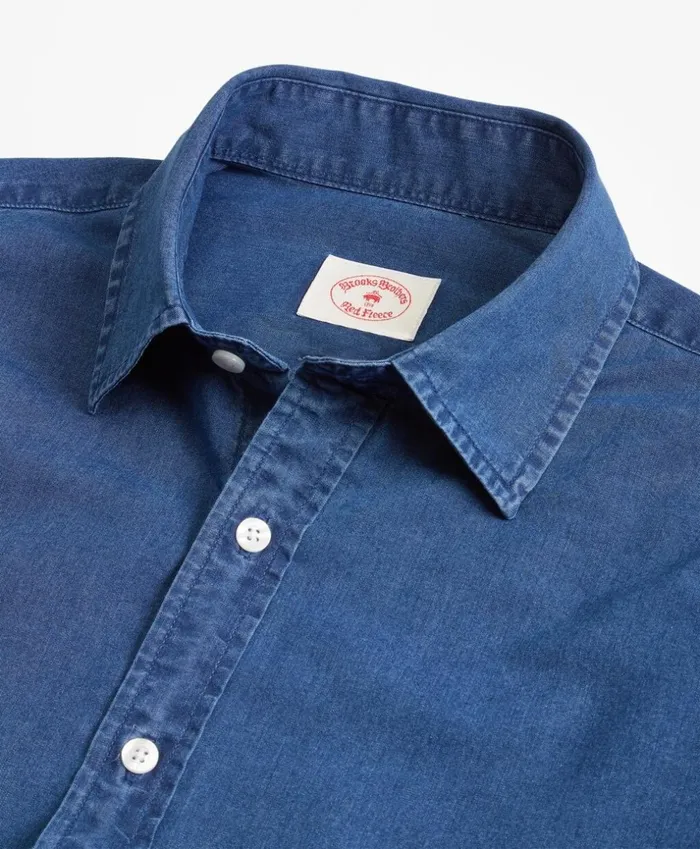 Brooks Brothers Sport Shirts IndigoDyed Cotton Chambray Sport Shirt Chambray 8211 Men Brooks Brothers Sport Shirts IndigoDyed Cotton Chambray Sport Shirt Chambray 8211 Men