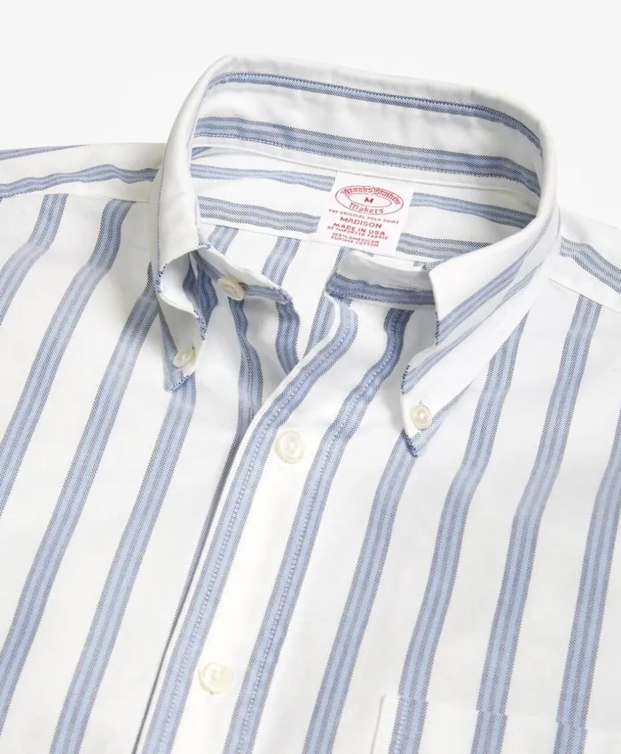 Brooks Brothers Sport Shirts Madison Fit Oxford BB1 Stripe Sport Shirt Whiteblue 8211 Men Brooks Brothers Sport Shirts Madison Fit Oxford BB1 Stripe Sport Shirt Whiteblue 8211 Men