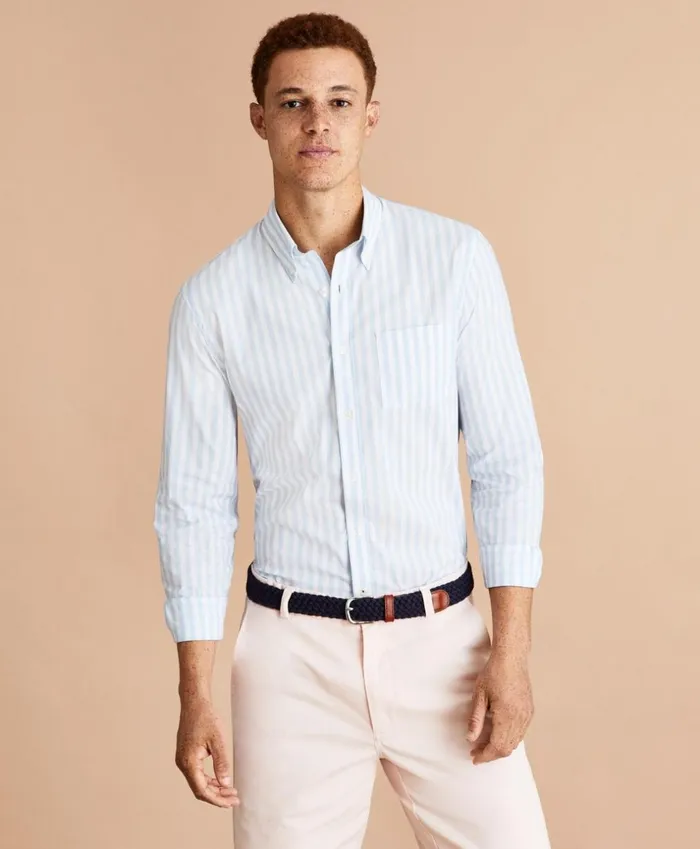 Brooks Brothers Sport Shirts Performance Series Striped Poplin Shirt Light Blue 8211 Men Brooks Brothers Sport Shirts Performance Series Striped Poplin Shirt Light Blue 8211 Men