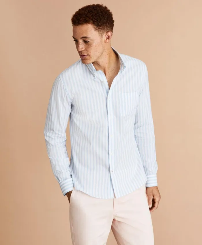 Brooks Brothers Sport Shirts Performance Series Striped Poplin Shirt Light Blue 8211 Men Brooks Brothers Sport Shirts Performance Series Striped Poplin Shirt Light Blue 8211 Men