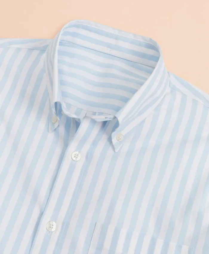 Brooks Brothers Sport Shirts Performance Series Striped Poplin Shirt Light Blue 8211 Men Brooks Brothers Sport Shirts Performance Series Striped Poplin Shirt Light Blue 8211 Men
