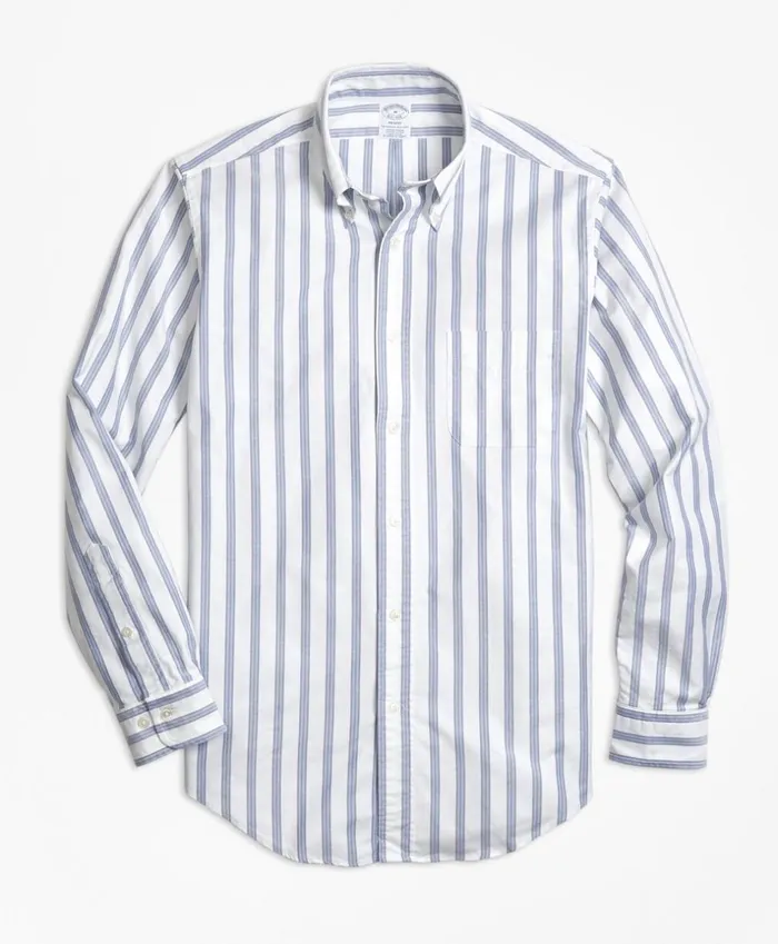 Brooks Brothers Sport Shirts Regent Fit Oxford BB1 Stripe Sport Shirt Whiteblue 8211 Men Brooks Brothers Sport Shirts Regent Fit Oxford BB1 Stripe Sport Shirt Whiteblue 8211 Men