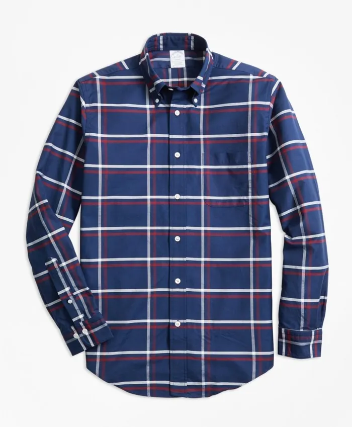 Brooks Brothers Sport Shirts Regent Fit Oxford Check Sport Shirt Navy 8211 Men Brooks Brothers Sport Shirts Regent Fit Oxford Check Sport Shirt Navy 8211 Men