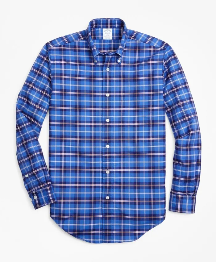 Brooks Brothers Sport Shirts Regent Fit Oxford Plaid Sport Shirt Blue 8211 Men Brooks Brothers Sport Shirts Regent Fit Oxford Plaid Sport Shirt Blue 8211 Men