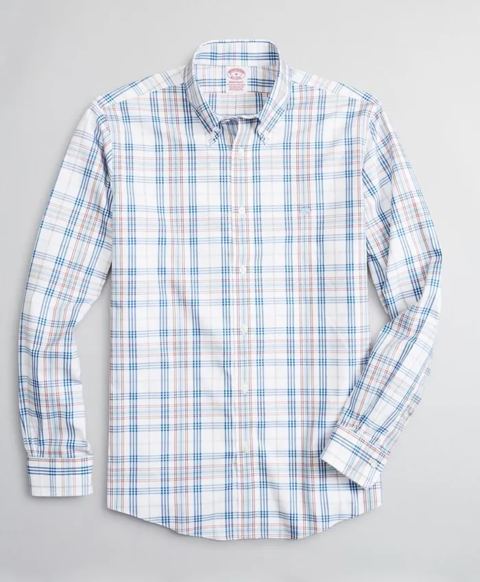 Brooks Brothers Sport Shirts Stretch Madison ClassicFit Sport Shirt NonIron MultiPlaid Whitemulti 8211 Men Brooks Brothers Sport Shirts Stretch Madison ClassicFit Sport Shirt NonIron MultiPlaid Whitemulti 8211 Men