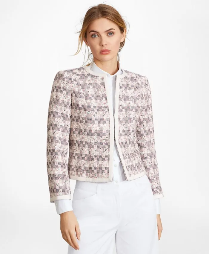 Brooks Brothers Suit Separates Checked Tweed Boucle Jacket Multi 8211 Women Brooks Brothers Suit Separates Checked Tweed Boucle Jacket Multi 8211 Women