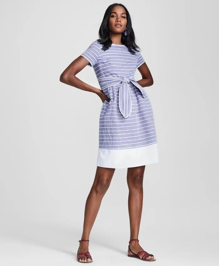 Brooks Brothers Suit Separates Striped Cotton Dobby Dress Bluewhite 8211 Women Brooks Brothers Suit Separates Striped Cotton Dobby Dress Bluewhite 8211 Women