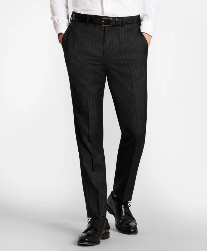 Brooks Brothers Suits BrooksGate MilanoFit Striped Wool Twill Suit Pants Charcoal 8211 Men
