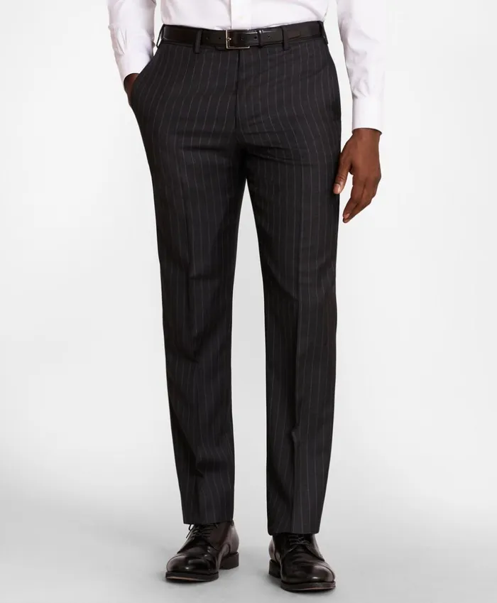 Brooks Brothers Suits BrooksGate RegentFit Striped Wool Twill Suit Pants Charcoal 8211 Men