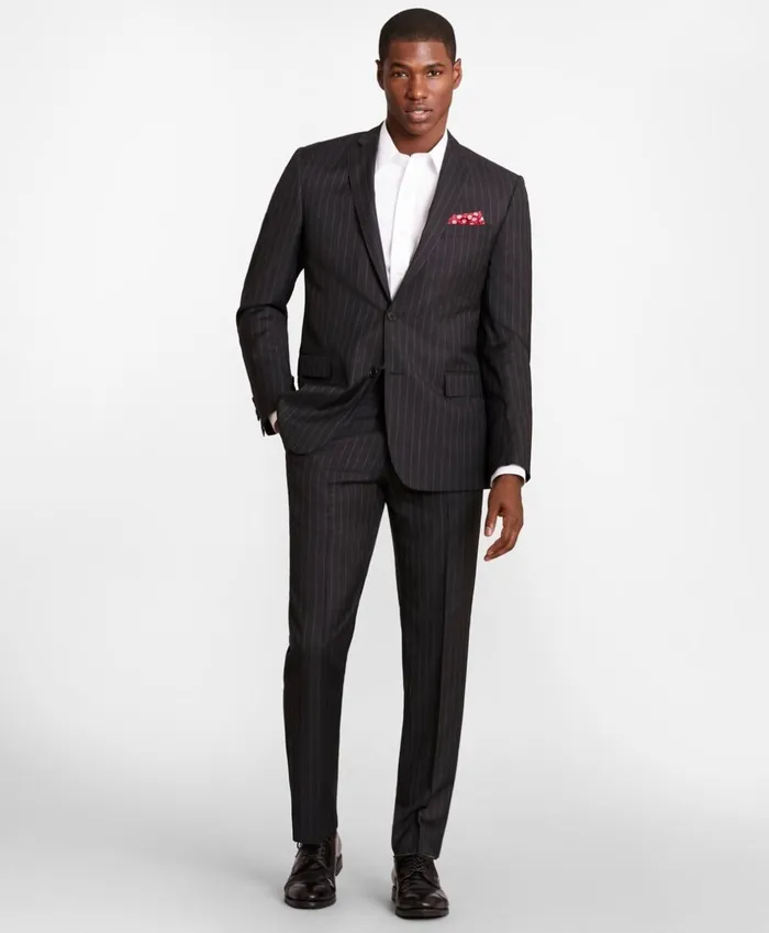 Brooks Brothers Suits BrooksGate RegentFit Striped Wool Twill Suit Pants Charcoal 8211 Men Brooks Brothers Suits BrooksGate RegentFit Striped Wool Twill Suit Pants Charcoal 8211 Men