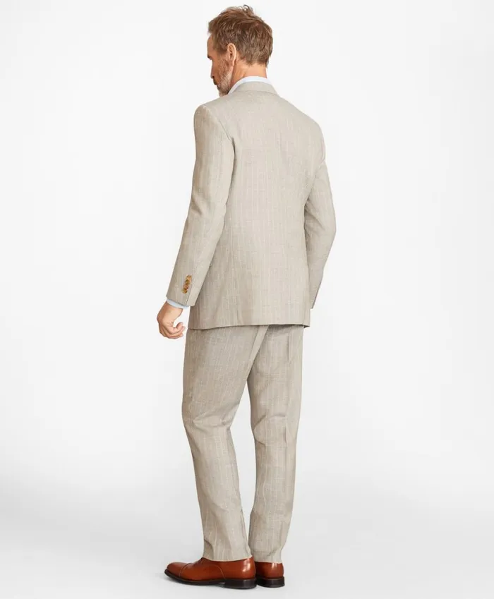 Brooks Brothers Suits Madison Fit Stripe 1818 Suit Beige 8211 Men Brooks Brothers Suits Madison Fit Stripe 1818 Suit Beige 8211 Men