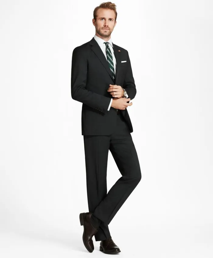 Brooks Brothers Suits Regent Fit Solid 1818 Suit Grey 8211 Men