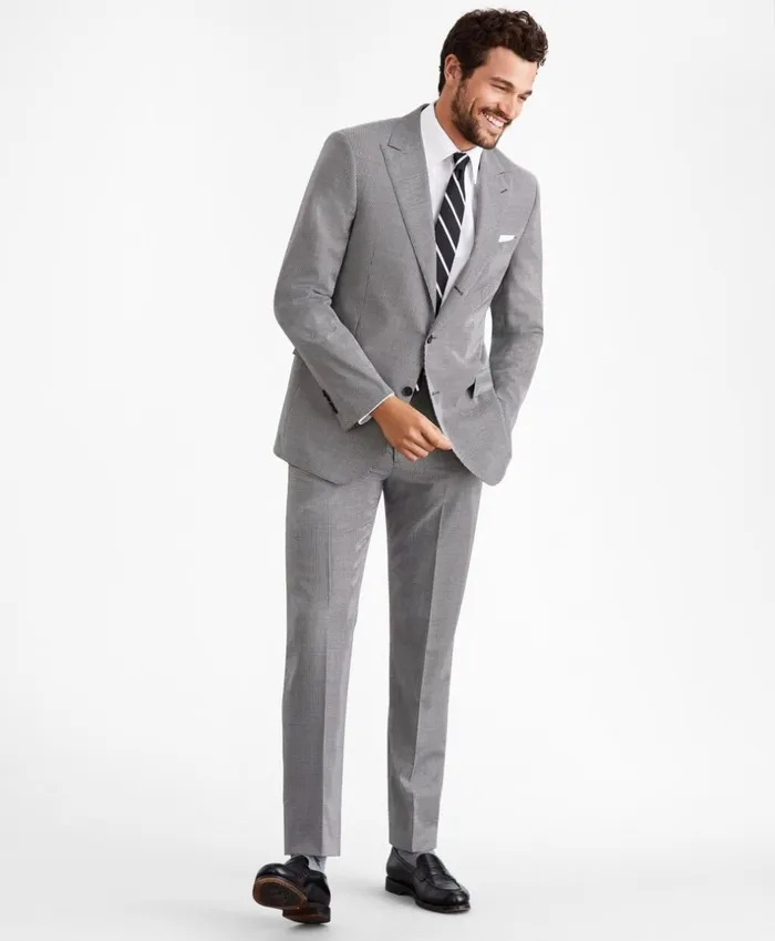 Brooks Brothers Suits Regent Fit ThreeButton Houndstooth 1818 Suit Grey 8211 Men Brooks Brothers Suits Regent Fit ThreeButton Houndstooth 1818 Suit Grey 8211 Men