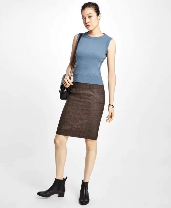Brooks Brothers Sweaters Sleeveless Cashmere Shell Light Blue 8211 Women Brooks Brothers Sweaters Sleeveless Cashmere Shell Light Blue 8211 Women