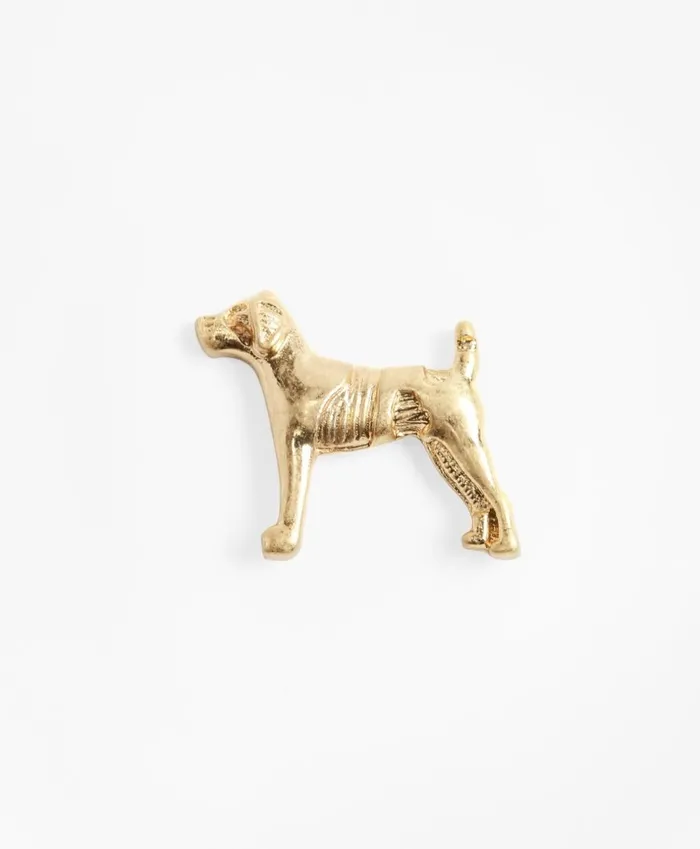 Brooks Brothers Tie and Collar Accessories Dog Lapel Pin Gold 8211 Men