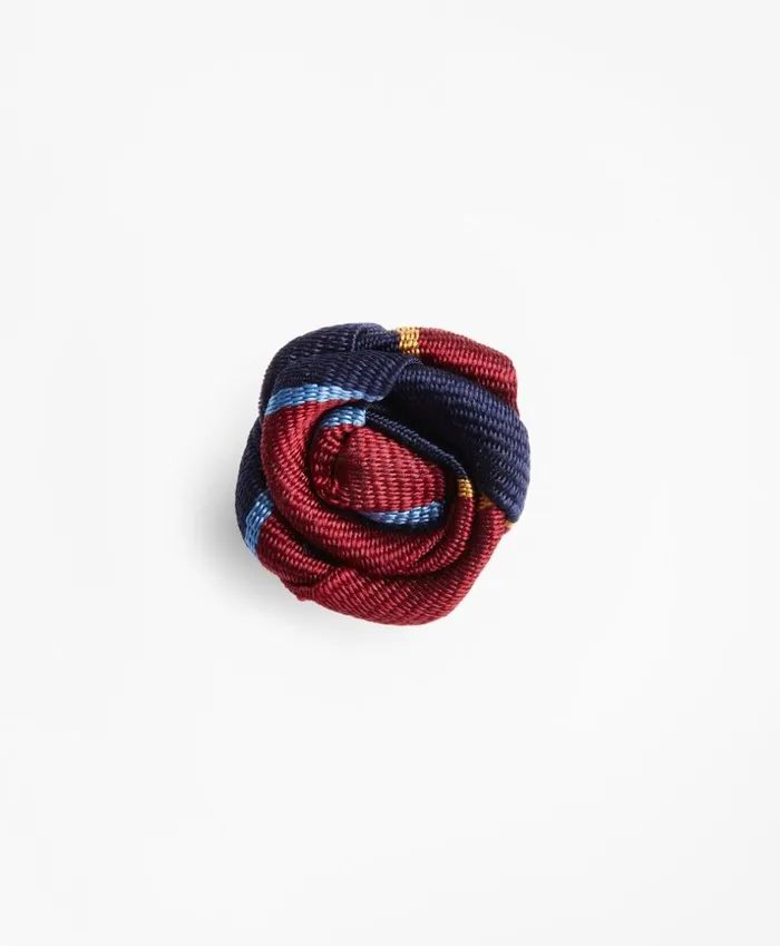 Brooks Brothers Tie and Collar Accessories Lapel Flower Burgundynavy 8211 Men