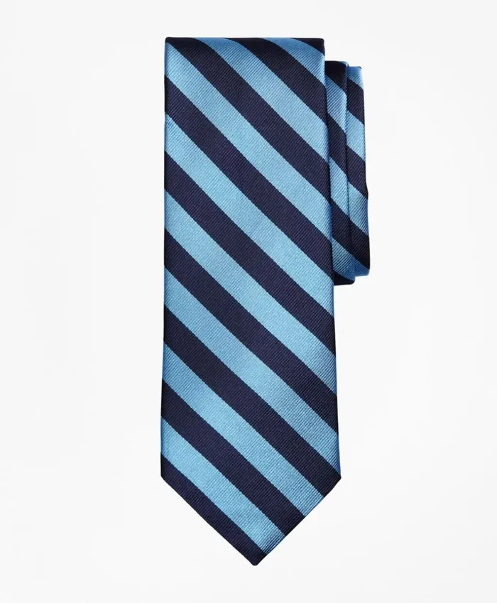 Brooks Brothers Ties Limited Edition Archival Collection BB4 Striped Rep With Crest Silk Tie Blue 8211 Men Brooks Brothers Ties Limited Edition Archival Collection BB4 Striped Rep With Crest Silk Tie Blue 8211 Men