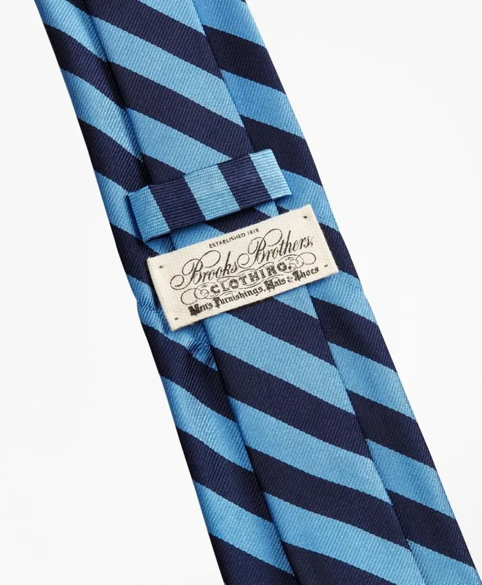 Brooks Brothers Ties Limited Edition Archival Collection BB4 Striped Rep With Crest Silk Tie Blue 8211 Men Brooks Brothers Ties Limited Edition Archival Collection BB4 Striped Rep With Crest Silk Tie Blue 8211 Men