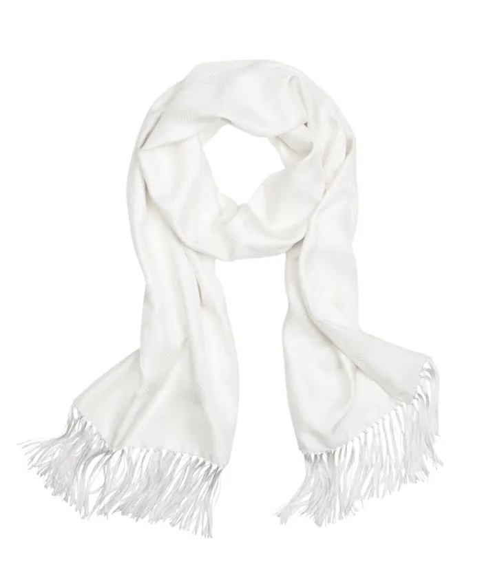 Brooks Brothers Tuxedo Shop Houndstooth Jacquard Formal Scarf White 8211 Men
