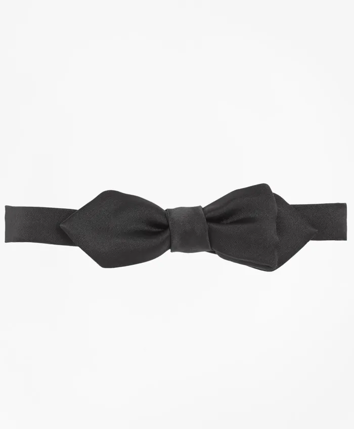Brooks Brothers Tuxedo Shop Satin Pointed End Bow Tie Black 8211 Men