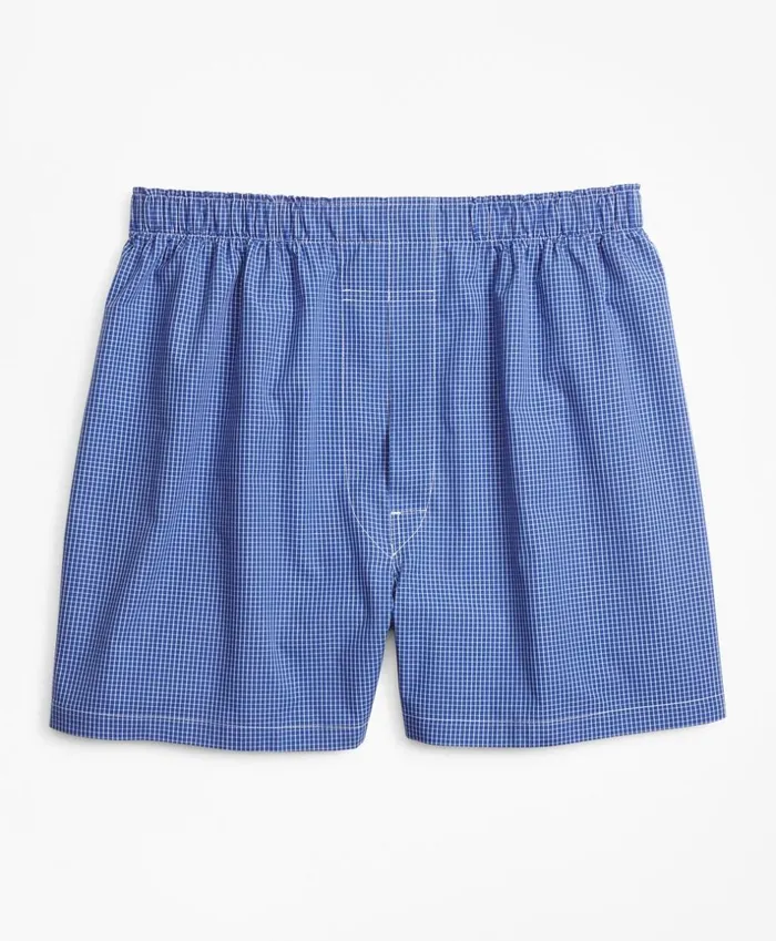Brooks Brothers Underwear and Socks Traditional Fit Ground Check Boxers Blue 8211 Men Brooks Brothers Underwear and Socks Traditional Fit Ground Check Boxers Blue 8211 Men