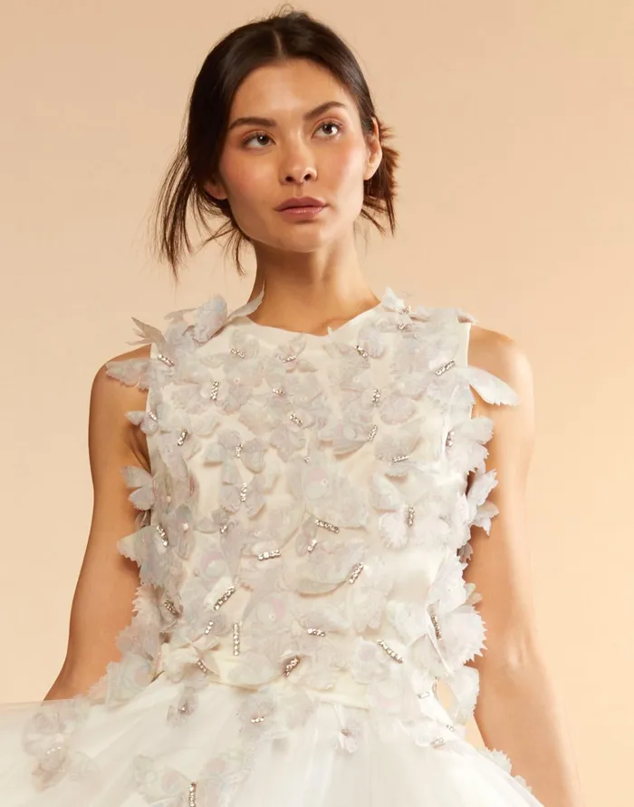 Butterfly Applique Top 8211 White Women Cynthia Rowley Tops