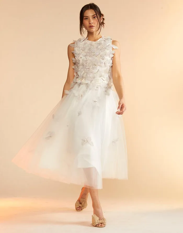 Butterfly Applique Top 8211 White Women Cynthia Rowley Tops