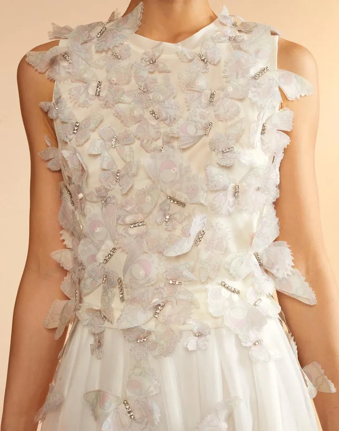 Butterfly Applique Top 8211 White Women Cynthia Rowley Tops