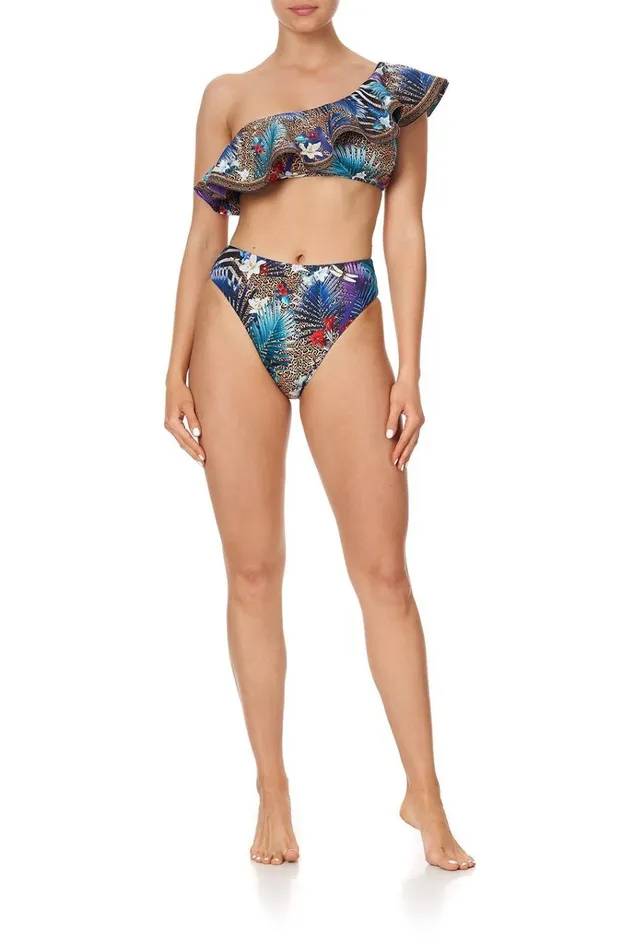 Camilla Bikinis Women One Shoulder Frill Bra Rainbow Room
