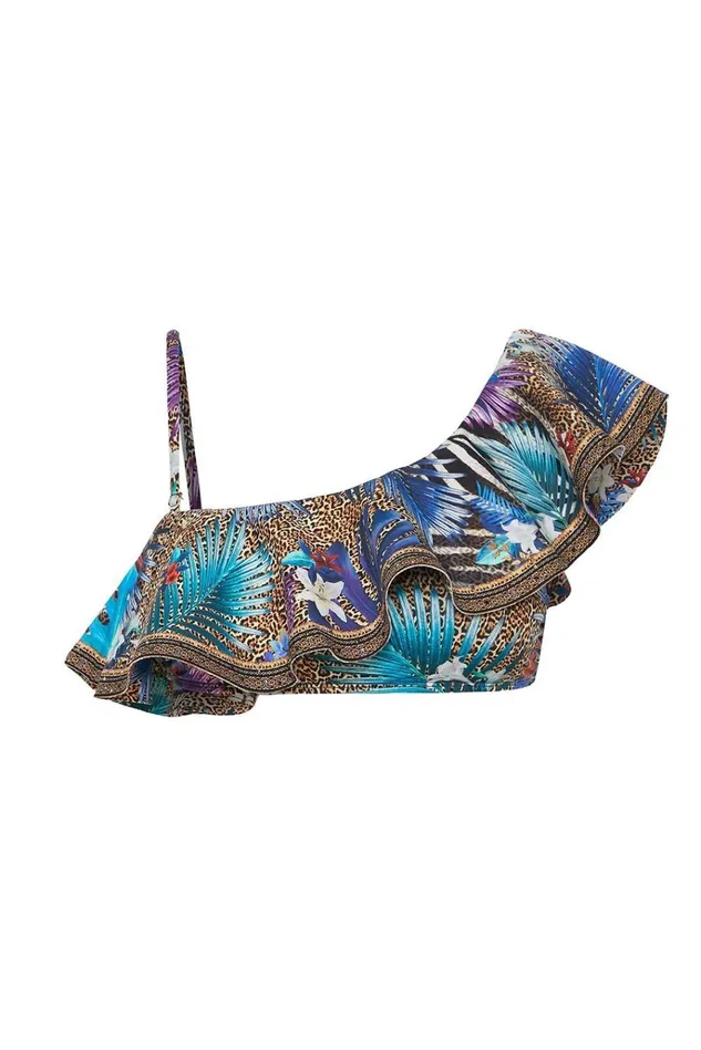 Camilla Bikinis Women One Shoulder Frill Bra Rainbow Room