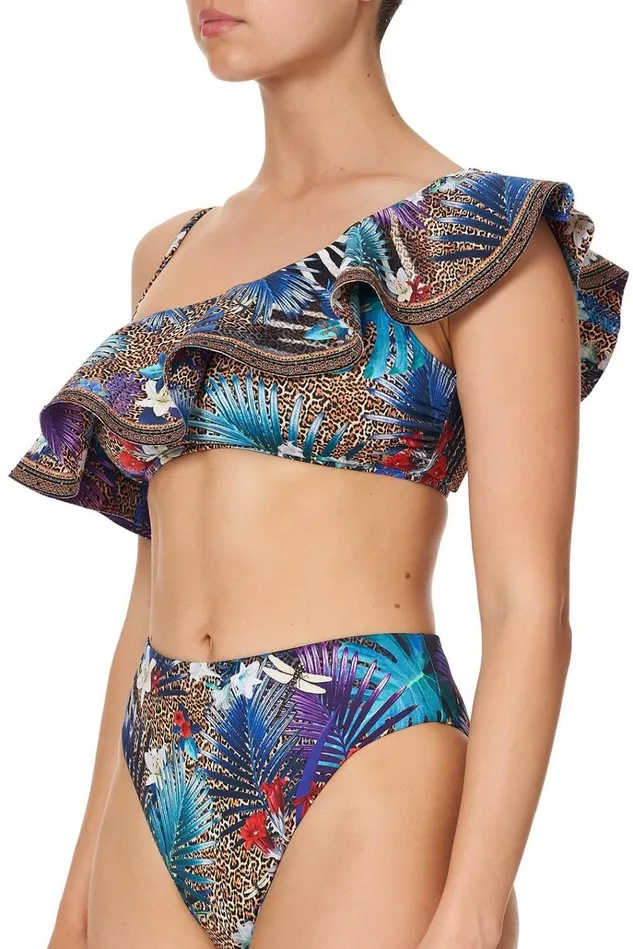 Camilla Bikinis Women One Shoulder Frill Bra Rainbow Room