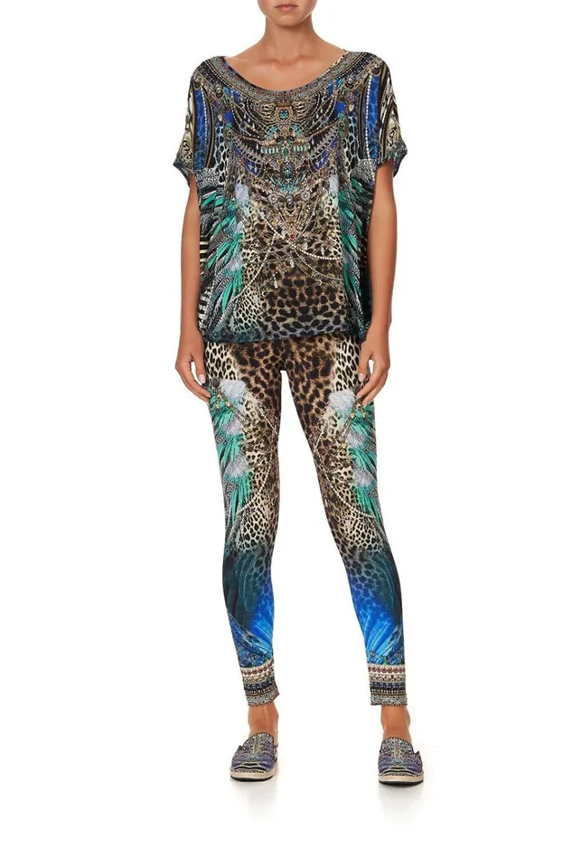 Camilla Extended Sizes Women Leggings Animal Army