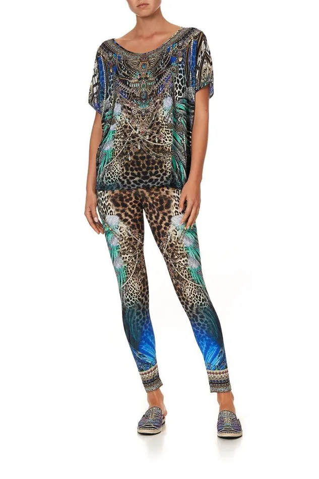 Camilla Extended Sizes Women Leggings Animal Army