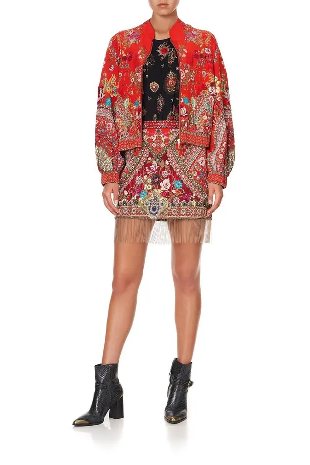Camilla Jackets Women Blouson Sleeve Bomber Cameos Can Can