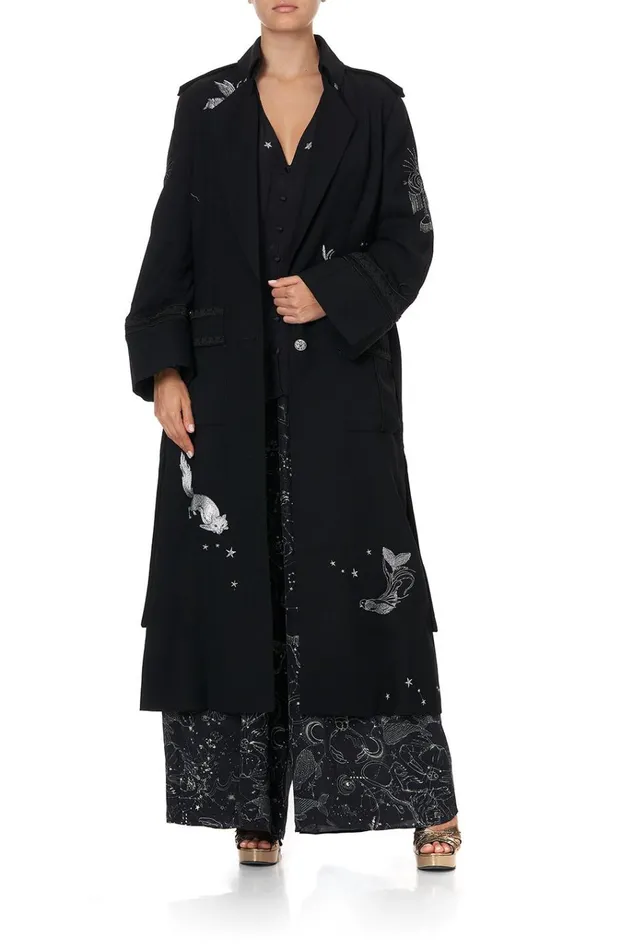 Camilla Jackets Women Long Military Coat Astro Disco
