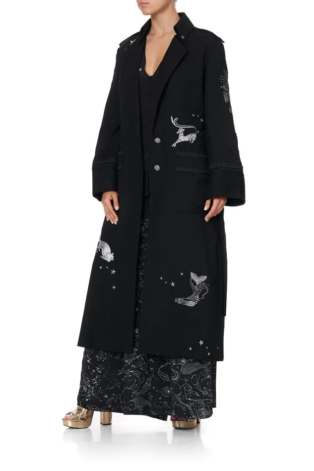Camilla Jackets Women Long Military Coat Astro Disco