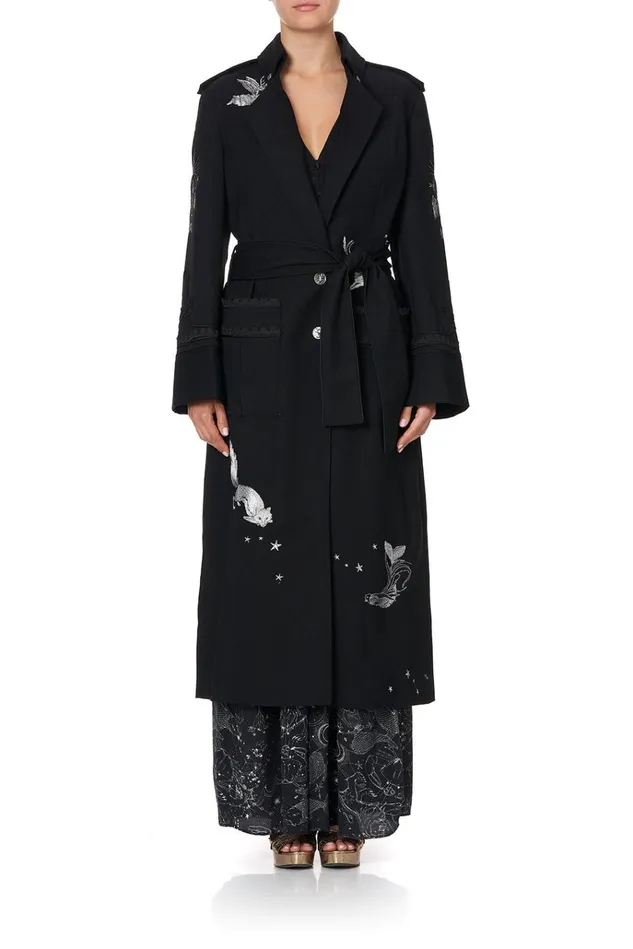 Camilla Jackets Women Long Military Coat Astro Disco