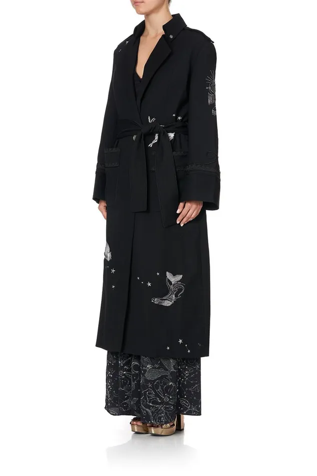 Camilla Jackets Women Long Military Coat Astro Disco