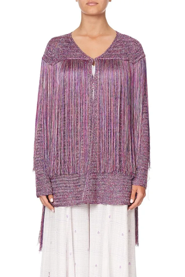 Camilla Knitwear Women Crochet Layering Piece With Long Tassels Tanami Road