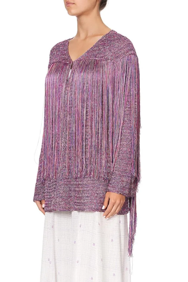Camilla Knitwear Women Crochet Layering Piece With Long Tassels Tanami Road